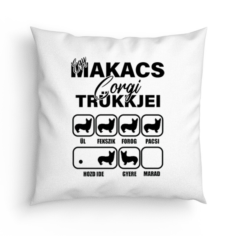 Makacs Corgi Trükkjei Párna