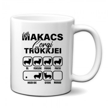 Makacs Corgi Trükkjei Bögre