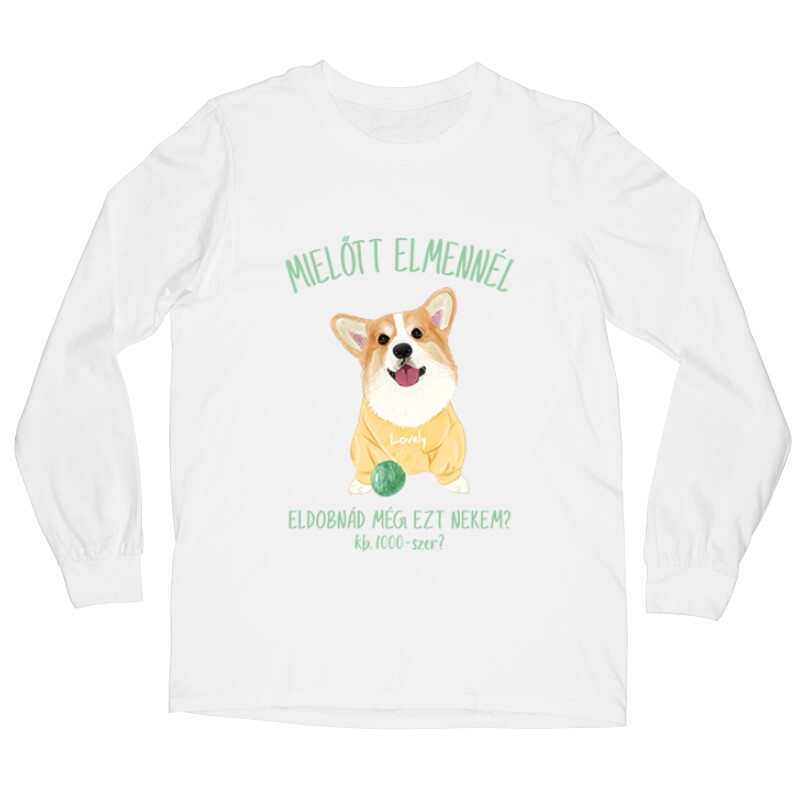 Eldobnád nekem? - Corgi Hosszú ujjú póló