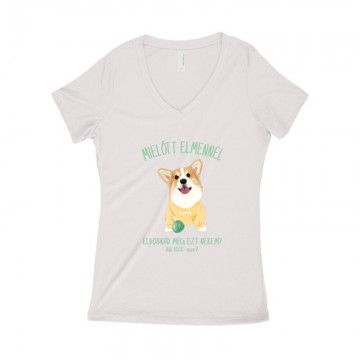 Eldobnád nekem? - Corgi Női póló V kivágott