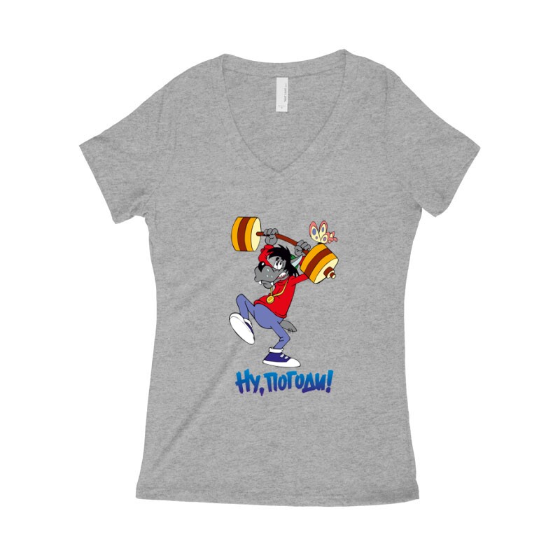 A Súlyemelő Női póló V kivágott