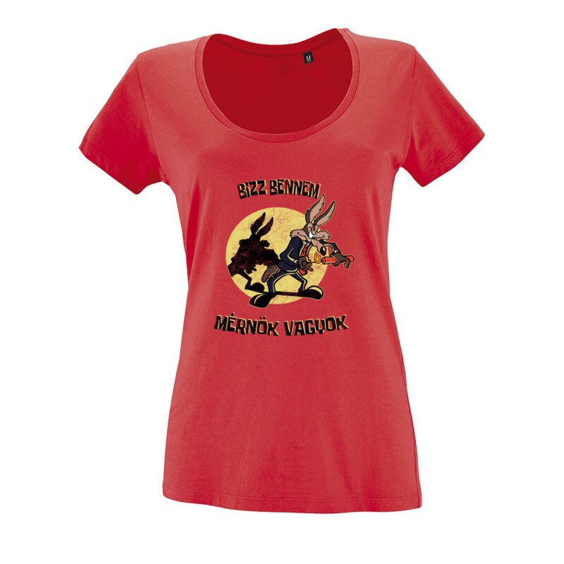 Bízz bennem, mérnök vagyok O nyakú női póló