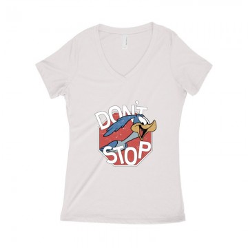 Don't Stop Női póló V kivágott