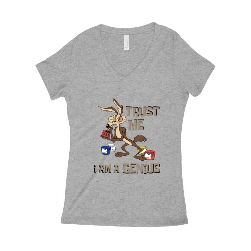 Trust Me I am a Genius Női póló V kivágott