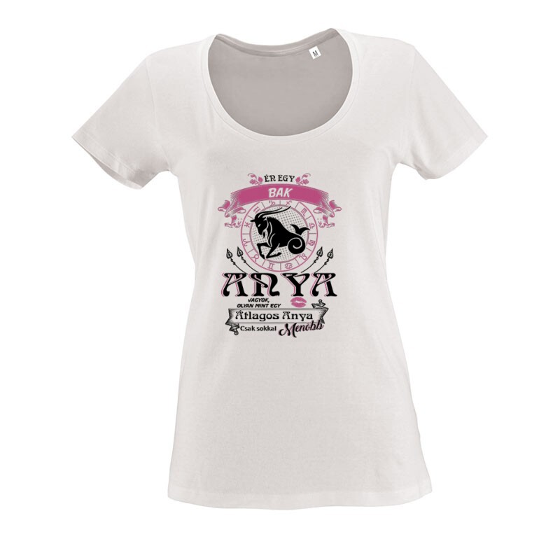 Bak Anyuka Vagyok O nyakú női póló