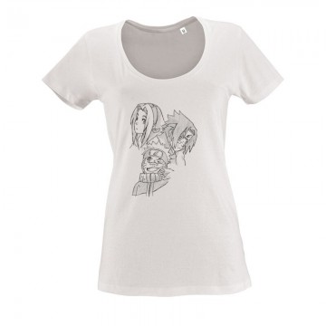 Naruto team O nyakú női póló