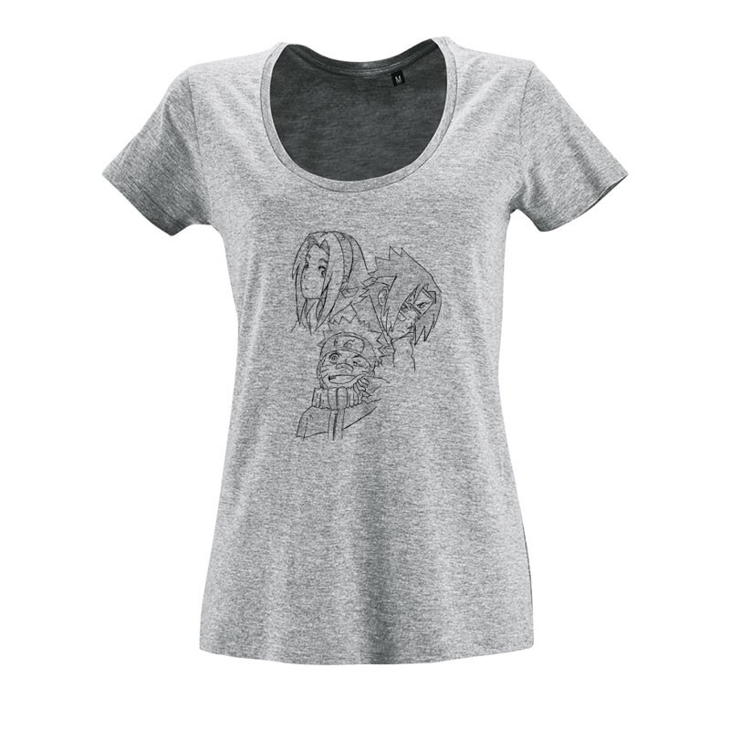 Naruto team O nyakú női póló