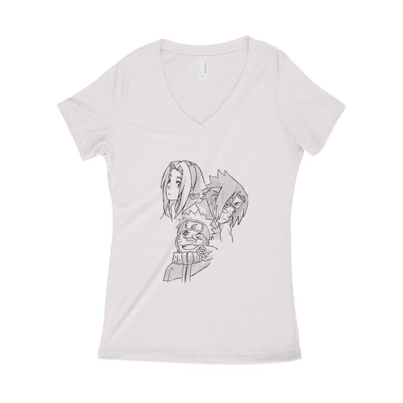 Naruto team Női póló V kivágott