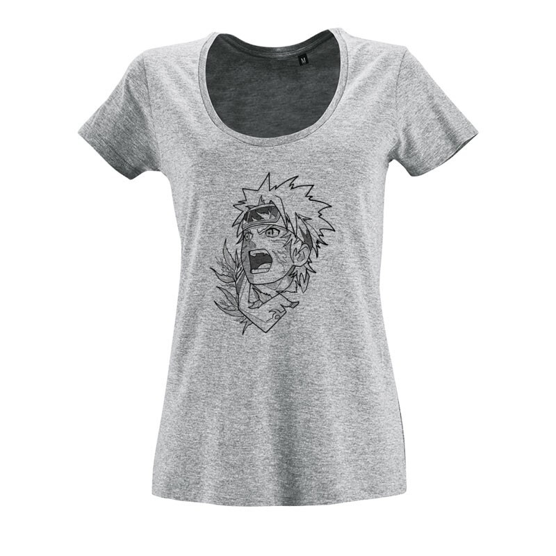 Naruto scream O nyakú női póló