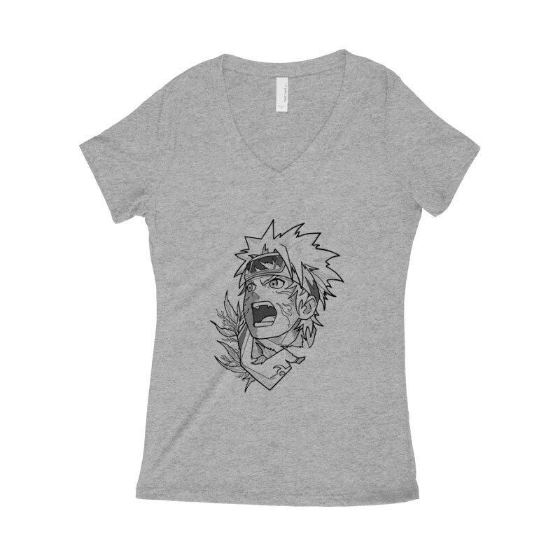 Naruto scream Női póló V kivágott