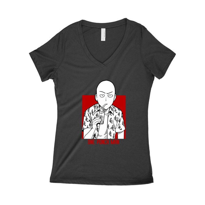 One punch man drink Női póló V kivágott