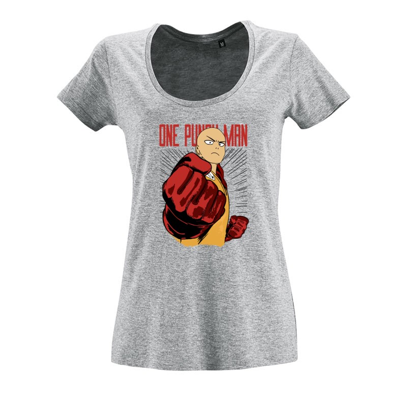 One punch man nervous O nyakú női póló