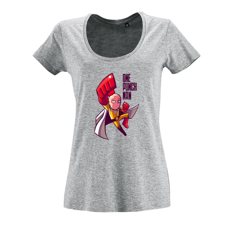 One punch man flying O nyakú női póló