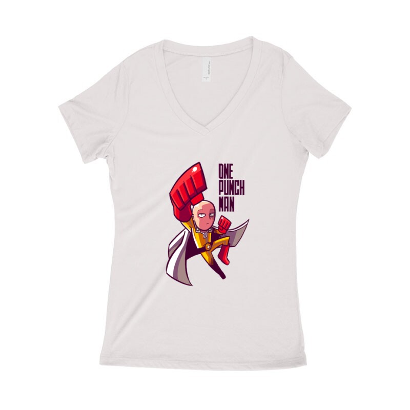 One punch man flying Női póló V kivágott