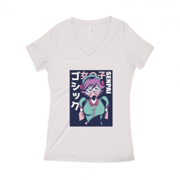 Senpai Női póló V kivágott