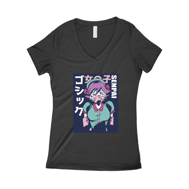 Senpai Női póló V kivágott