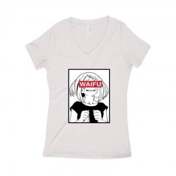Waifu Női póló V kivágott
