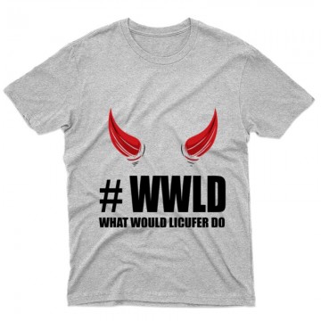 What would Lucifer do? Férfi póló