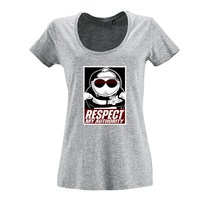 Respect my authority O nyakú női póló
