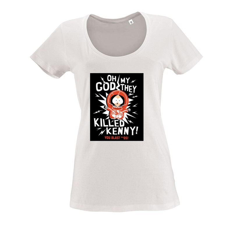 Killed Kenny O nyakú női póló