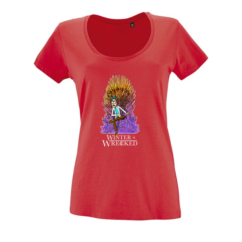 Winter is Wrecked O nyakú női póló
