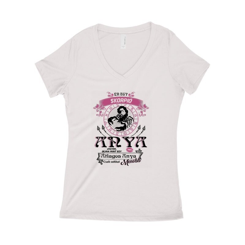 Skorpió Anyuka Női póló V kivágott