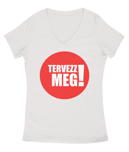 Tervezhető Női V Nyakú Póló