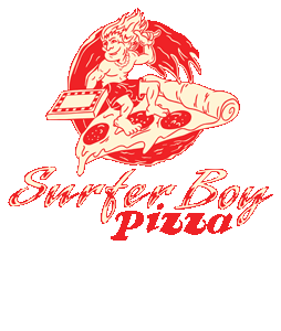 Surfer boy pizza