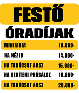 Festő óradíjak