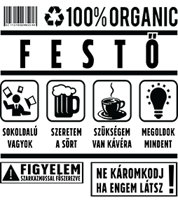 100% organic festő