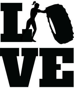Love (Crossfit női alakkal)