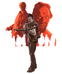 Daryl with zombie