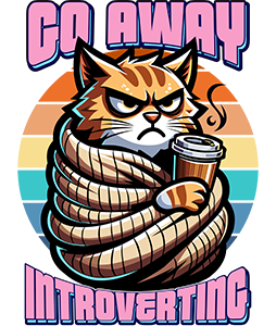 Go away i'm introverting cat