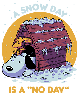 Snowday is a no day Snoopy