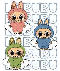 Blue labubu and friends