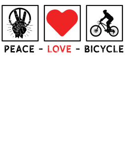 Peace love bicycle