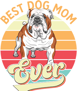 Best Dogmom Retro - Angol Bulldog