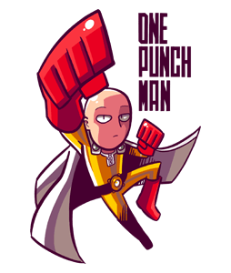 One punch man flying